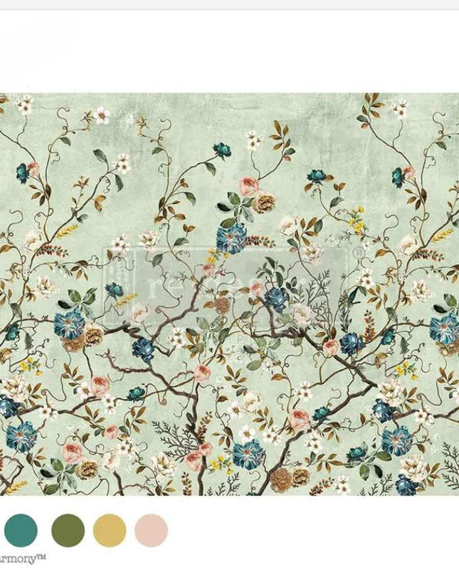 Redesign with Prima - A1 Fiber Decoupage Paper - Blossom Perch