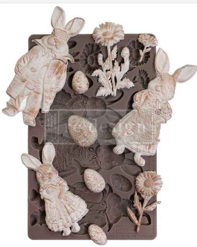 Springtime Bunnies Decor Mould 2