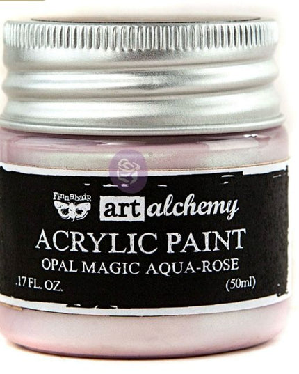 Redesign with Prima Finnabair Opal Magic Acrylic Paint Aqua Rose