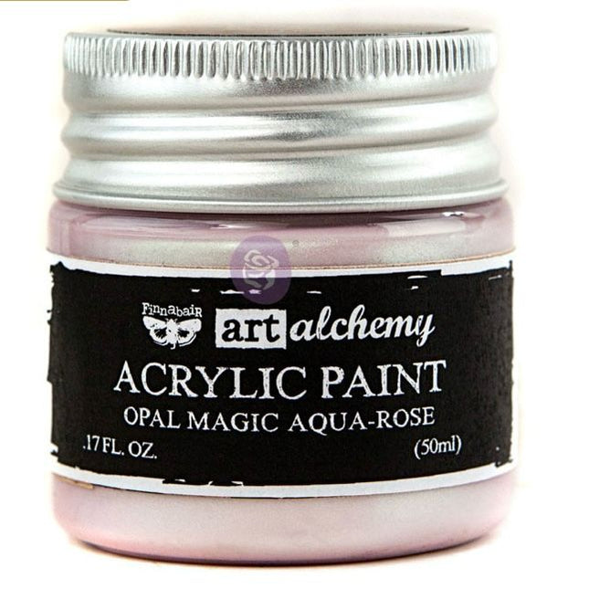 Redesign with Prima Finnabair Opal Magic Acrylic Paint Aqua Rose