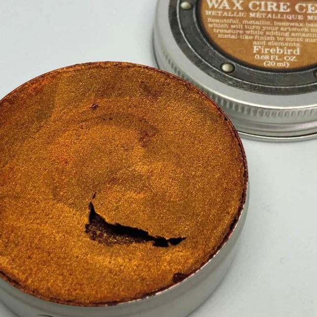 Redesign with Prima Finnabair Art Alchemy metallique wax paste Firebird