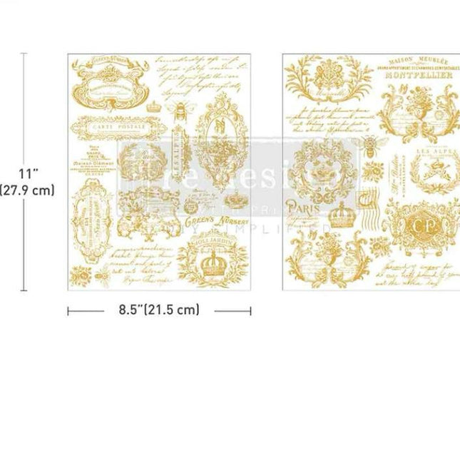 Redesign with Prima H2O transfer Gilded Memories