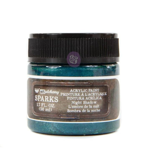 Redesign with Prima Finnabair Sparks Acrylic Paint Night Shadow