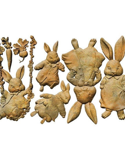 Redesign With Prima -  Bunny Trail Tails Decor Mould