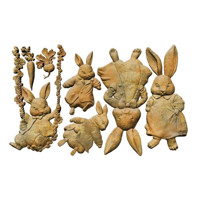 Redesign With Prima -  Bunny Trail Tails Decor Mould