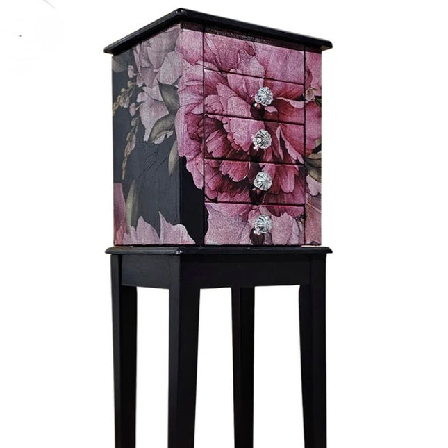 Three Yellow Goats Peonies Decoupage Paper - A1 Premium Furniture Transfer