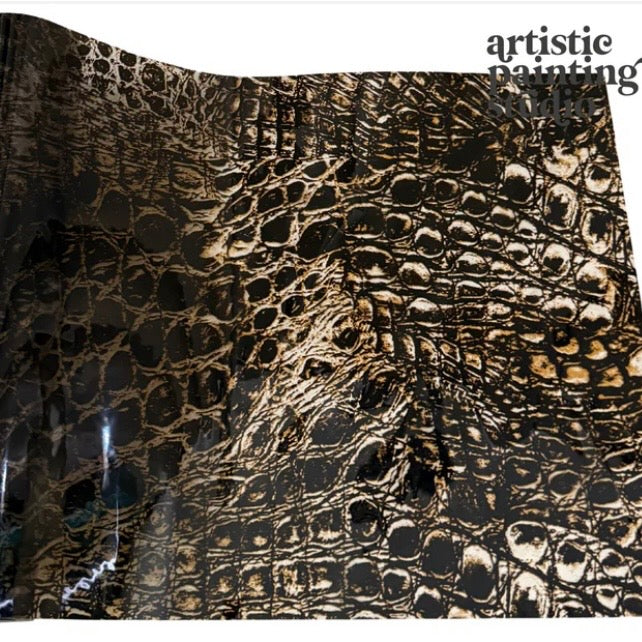 APS Foil - COPPER CROCODILE semi transparent  - Rub On Foil