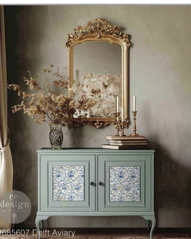 Redesign with Prima Delft Aviary Decoupage Tissue Paper