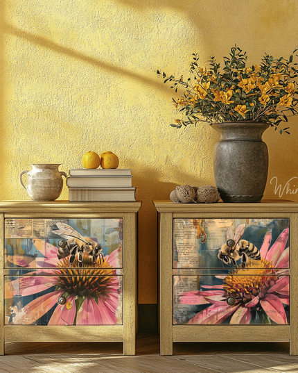 Whimsykel Designs Honey Bee Decoupage Paper