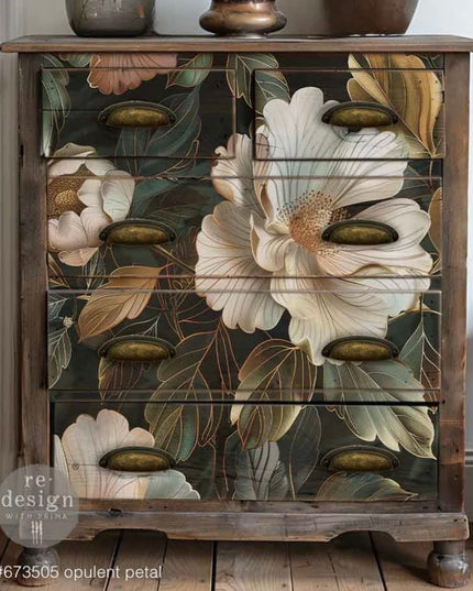 Redesign with Prima Opulent Petal Decoupage Fiber Paper - Large Floral Design