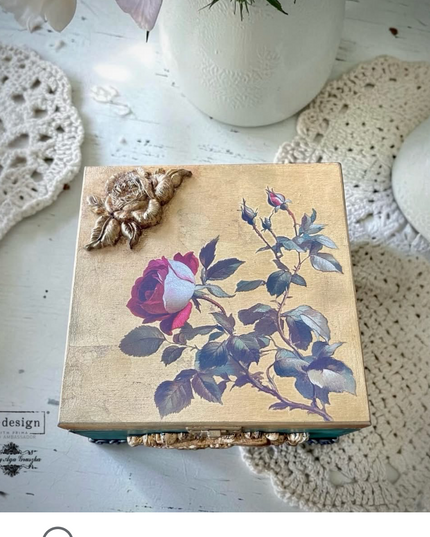Redesign with Prima - Midnight Rose- Decor Transfer