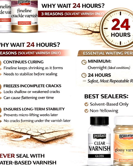 Pentart - Fineline Crackle Varnish, 2 Components