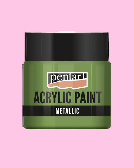 Pentart Metallic Acrylic Paint Green 50ml