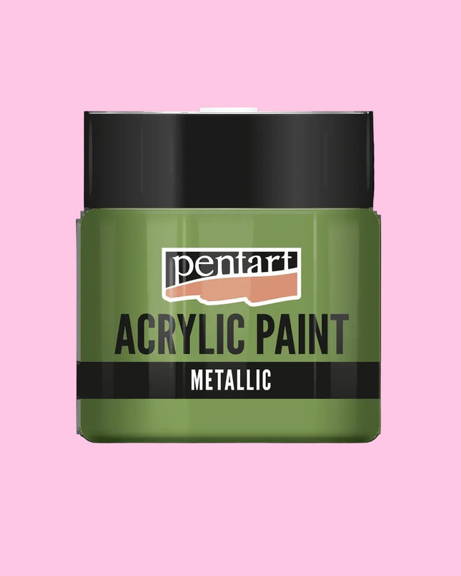 Pentart Metallic Acrylic Paint Green 50ml