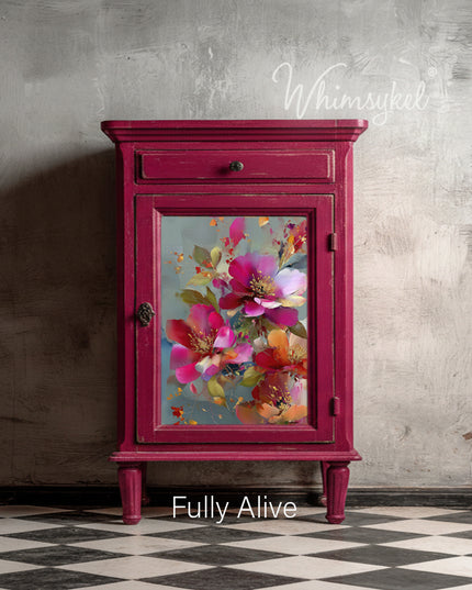 Whimsykel Designs Fully Alive Flower Decoupage Paper