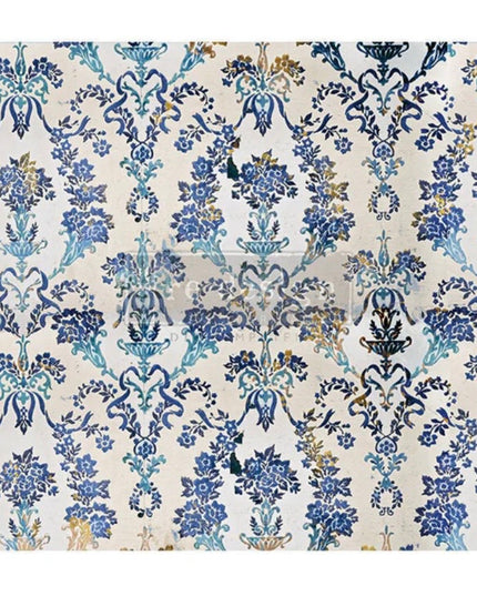 Redesign with Prima Cobalt Flourish Tissue Paper