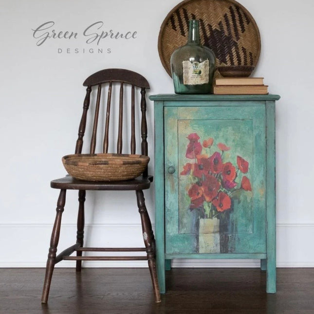 Mint by Michelle - Poppies Floral Decoupage Paper