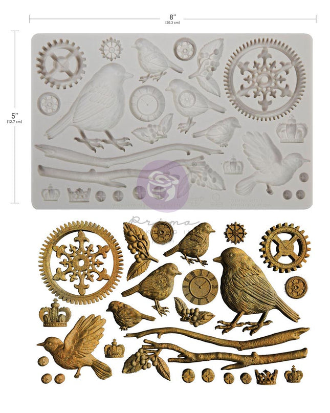 Prima Marketing - Mechanical Robin Finnabair Decor Mould