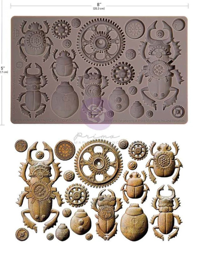 Redesign With Prima - Finnabear Decor Mould Steampunk Beetles