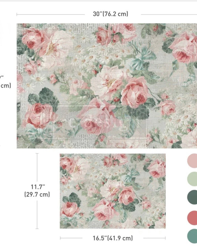 Redesign with Prima - Pink Blossom Bliss Double Decoupage Fiber Paper Set