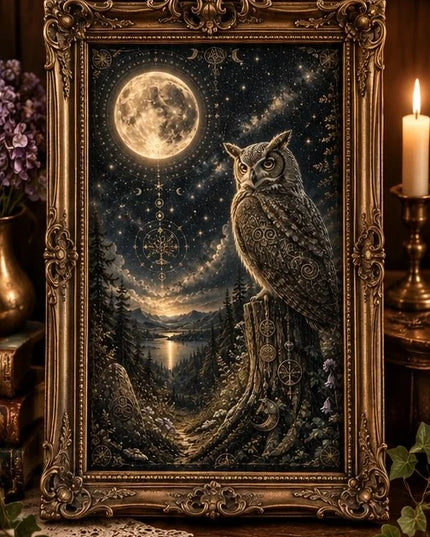 Posh Papers Celestial Owl Decoupage Paper, Furniture Decoupage Paper