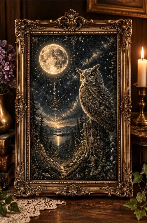 Posh Papers Celestial Owl Decoupage Paper, Furniture Decoupage Paper