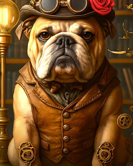 Posh Papers Decoupage Paper - Steampunk Bull Dog