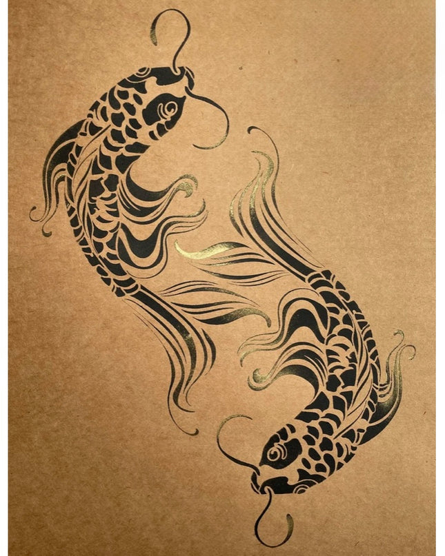 Stencil Up - Koi Carp A4 Stencil
