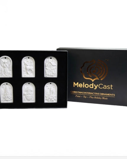 MelodyCast Paint-Tap-Play Christmas Ornaments Set of 6