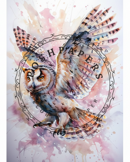 Posh Paper Painting Owl decoupage paper