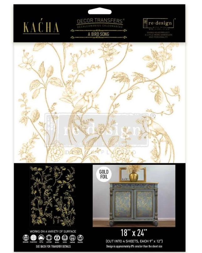 Redesign with Prima Kacha A Bird Song Decor Transfer