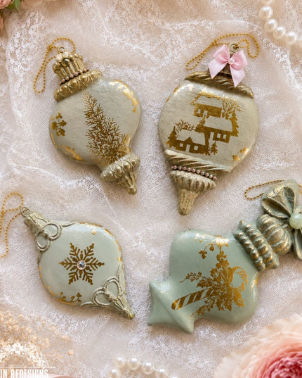 Redesign with Prima Kacha Holiday Heirloom Foil Middy Transfers