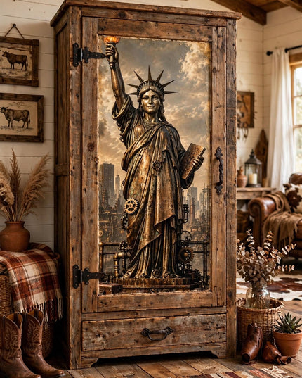 Posh Papers Statue of Liberty Decoupage Paper, Sepia Style Furniture Art