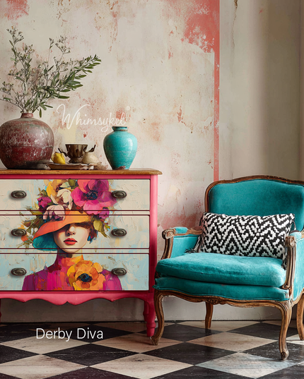 Whimsykel Designs Derby Diva Decoupage Paper