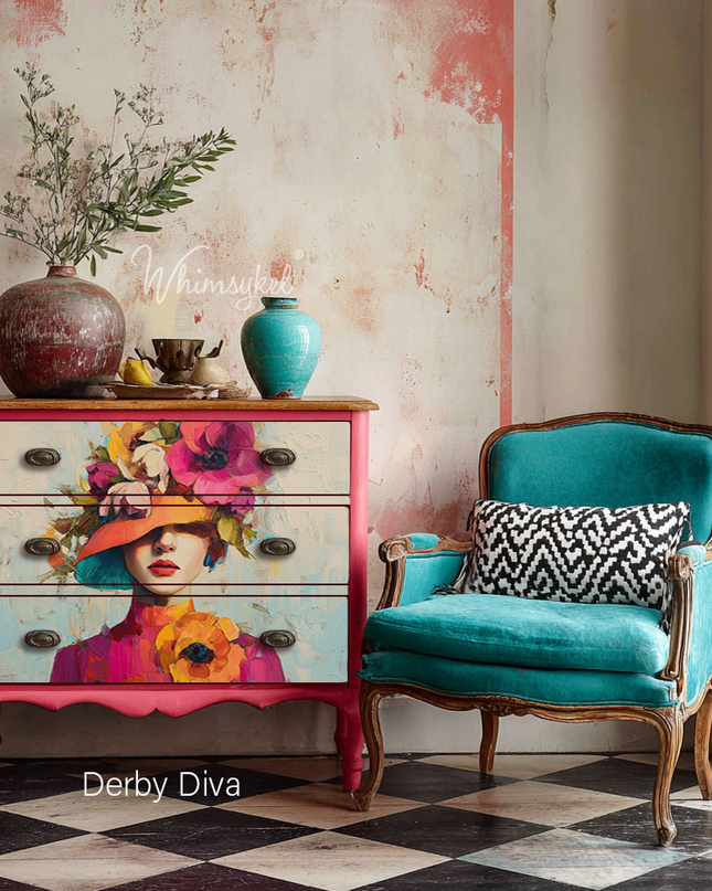 Whimsykel Designs Derby Diva Decoupage Paper