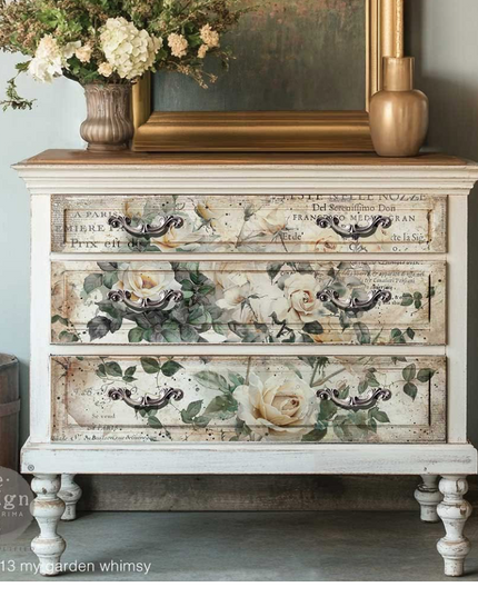Redesign with Prima my garden whimsey decoupage paper 