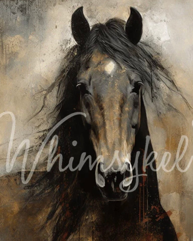Whimsykel Designs Heart Horse Decoupage Paper
