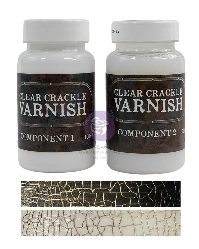 Prima Clear Crackle Varnish Set, Art Extravagance 2 Step Crackle System