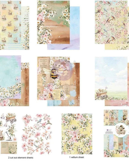 Redesign With Prima Among the Wildflowers Collection 8x6 Paper Pad