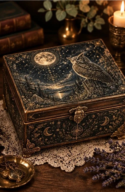 Posh Papers Celestial Owl Decoupage Paper, Furniture Decoupage Paper