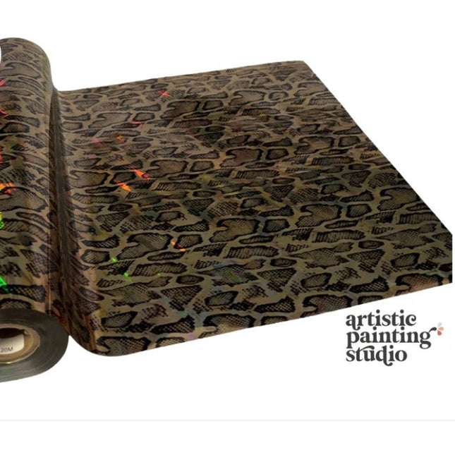 APS Foil - MISS HISS snake print metallic foil   - Rub On Foil