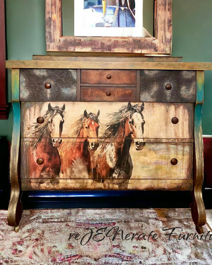 Whimsykel Designs Graceful Steeds Decoupage Paper