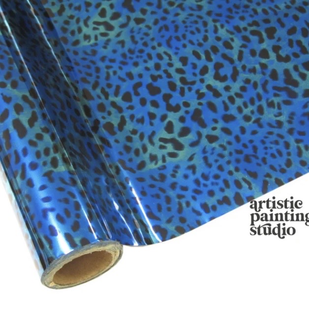 APS Foil - LEOPARD BLUE Metallic  - Rub On Foil