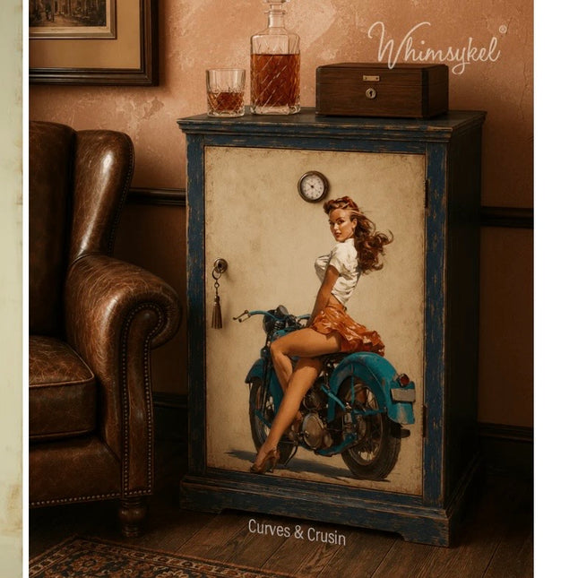 Whimsykel Designs Curves & Cruising Decoupage Paper