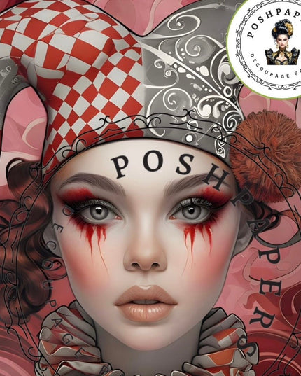Posh Papers Decoupage Paper - Harlequin Danny