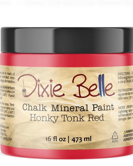 Dixie Belle HONKY TONK RED Chalk Mineral Paint