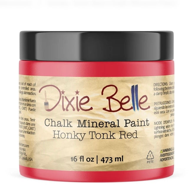 Dixie Belle HONKY TONK RED Chalk Mineral Paint