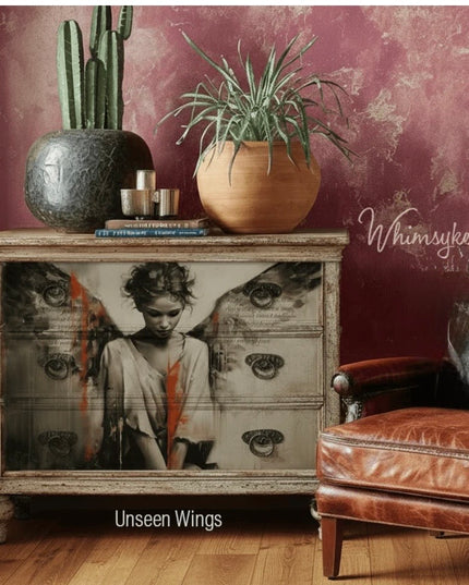 Whimsykel Designs Unseen Wings Angel Decoupage Paper