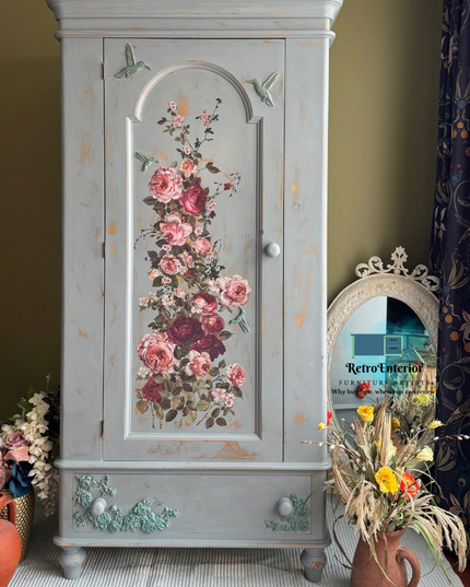 Redesign with Prima Scarlet Embrace Decor Transfer
