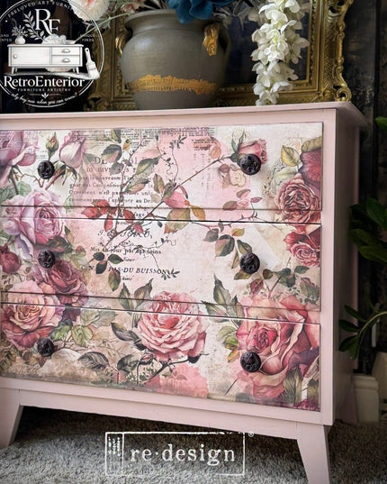 Redesign with Prima - Dusty Velvet Mauve Double Decoupage Fiber Paper Set